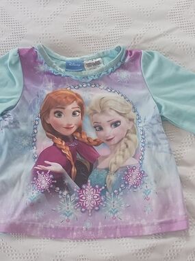 Anna & Elsa Disney Frozen Long Sleeve Pajama Top Infant 24 Months